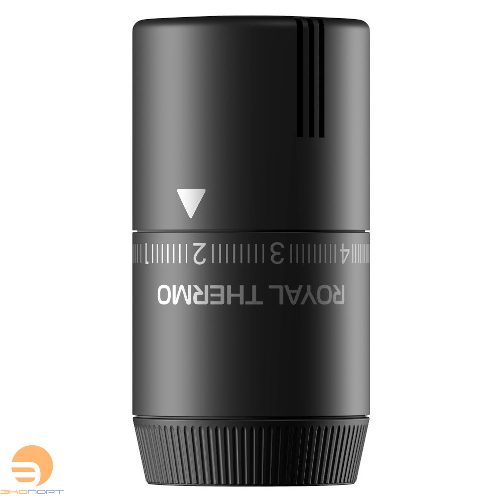 Термоголовка  жидкостная Design М30х1,5 (черный soft touch) Royal Thermo