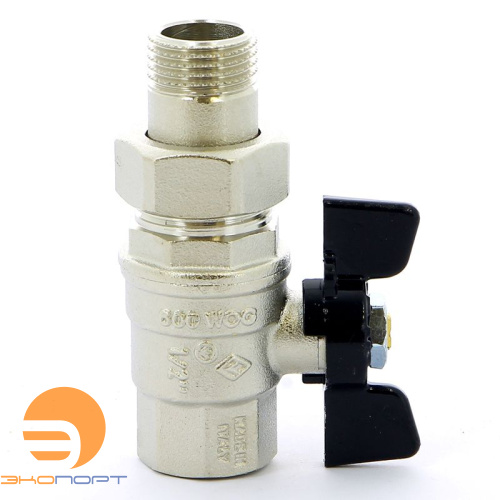 Кран со сгоном усиленный НВ  1/2" (бабочка) Bugatti