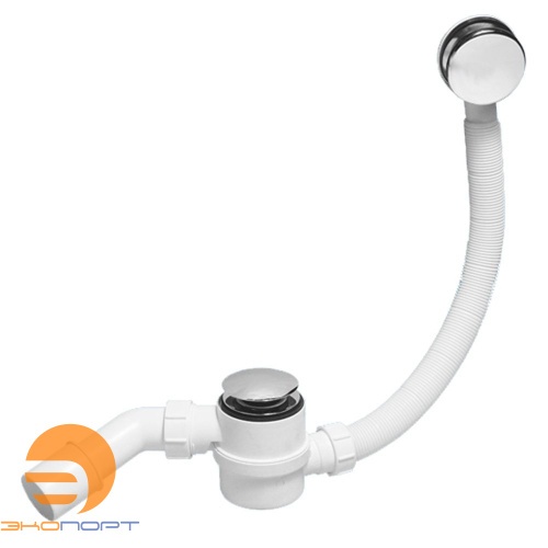 Сифон бутыл. хром (1 1/2"х40мм) перелив.L700хD34мм, реш. 70мм, пробка, H25мм, вых. 40/50мм McAlpine