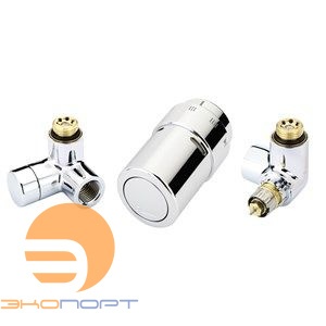 Комплект RAX, RA-URX, RLV-X хром правый (термоэлемент, клапан терморег. и запорный) 