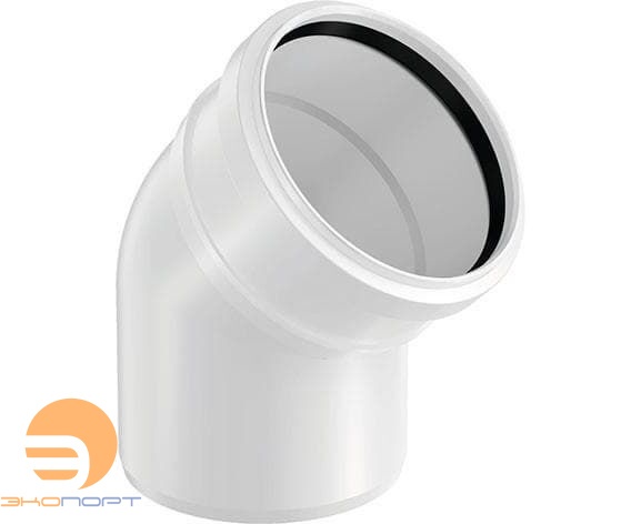 Отвод однорастр 110*45 гр. Uponor Decibel