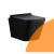 Подвесной безободковый унитаз + крышка-сиденье микролифт в комплекте,(чёрн.мат), Azario Boca