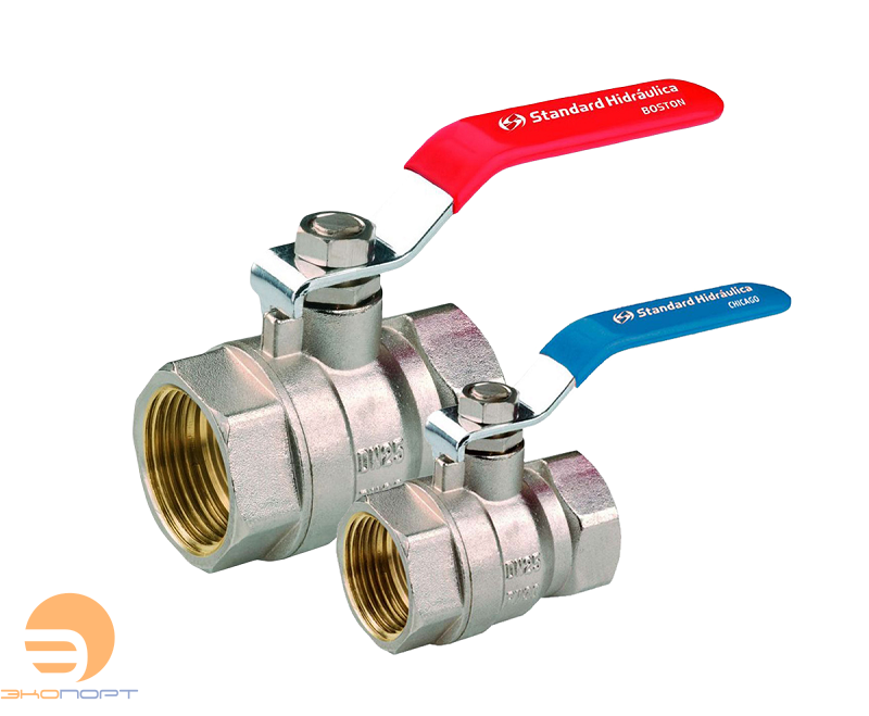 Кран шаровый тип 34.503 д.воды полнопрох., хром., Ду025, Ру25, Траб=95, Тмах=110 гр., внутр.р-ба, рукоятка обычная