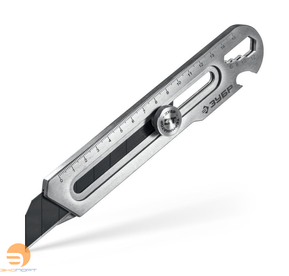 Нож цельнометаллический 25 мм винт. фикс., ЗУБР