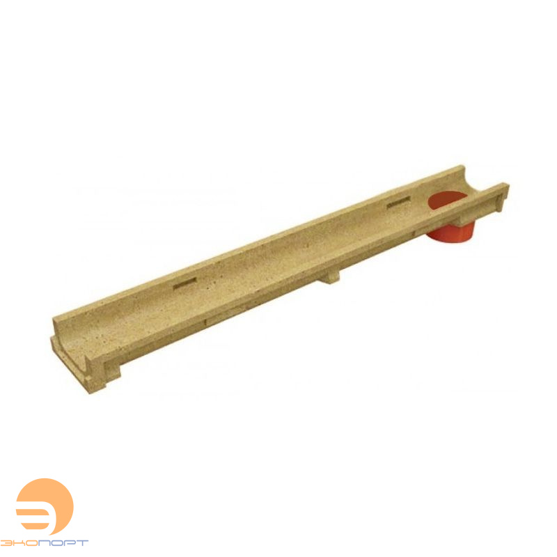 Лоток водоотводный CompoMax Basic ЛВ-10.14.06-ПВ полимербет. с вертик. водоотводом