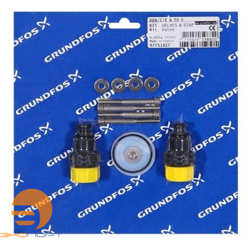 Сервисный комплект мембрана + клапаны PP/E/C Kit, valve/diaph. SD-S-PP/E/C-1, GRUNDFOS