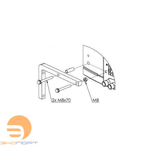 Комплект кронштейнов для вертикального монтажа GUARD 