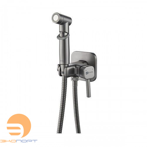 Смеситель с гигиеническим душем SOLO, встраиваемый, графит, LEMARK