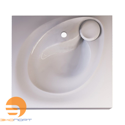 Раковина LUNA, над стиральной машиной, 60х55, с кронштейнами и сливной арматурой Раковина LUNA, над стиральной машиной, 60х55, с кронштейнами и сливной арматурой