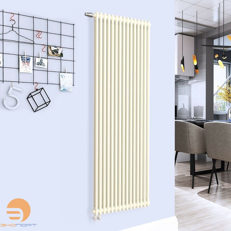Радиатор трубчатый Solira 2180/20 №69 твв 1/2 (нижн. подкл. с вент. вставкой) RAL 9016