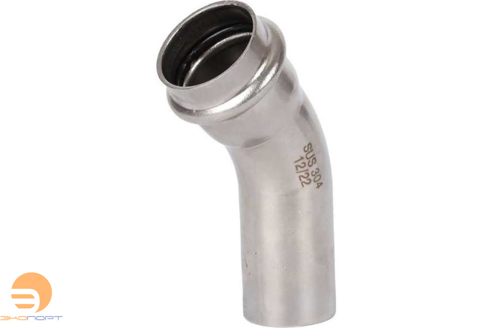 Отвод НВ 35х45* нерж. Rommer