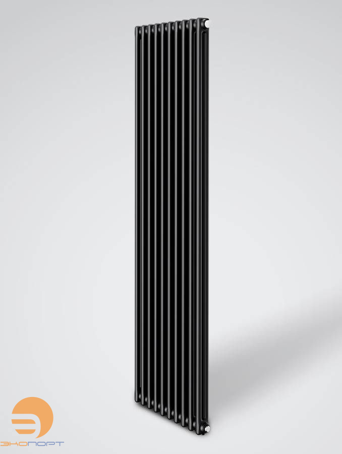 Дизайн-радиатор 2180 -  4 секции НП 1/2 ТВ RAL9005М (черный матовый) Теплофорт