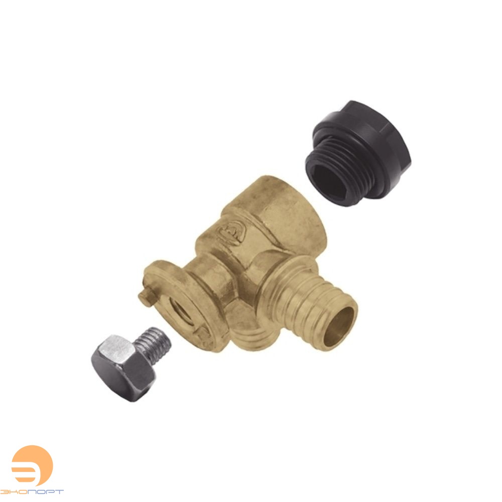Отвод 18*2/18*2 G1/2" с заглушкой латунный  KAN-therm