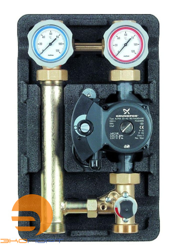 Насосно-смесительный модуль 1" с насосом Grundfos Alpha2L 25-60 MK DN25 ECO 2 Huch