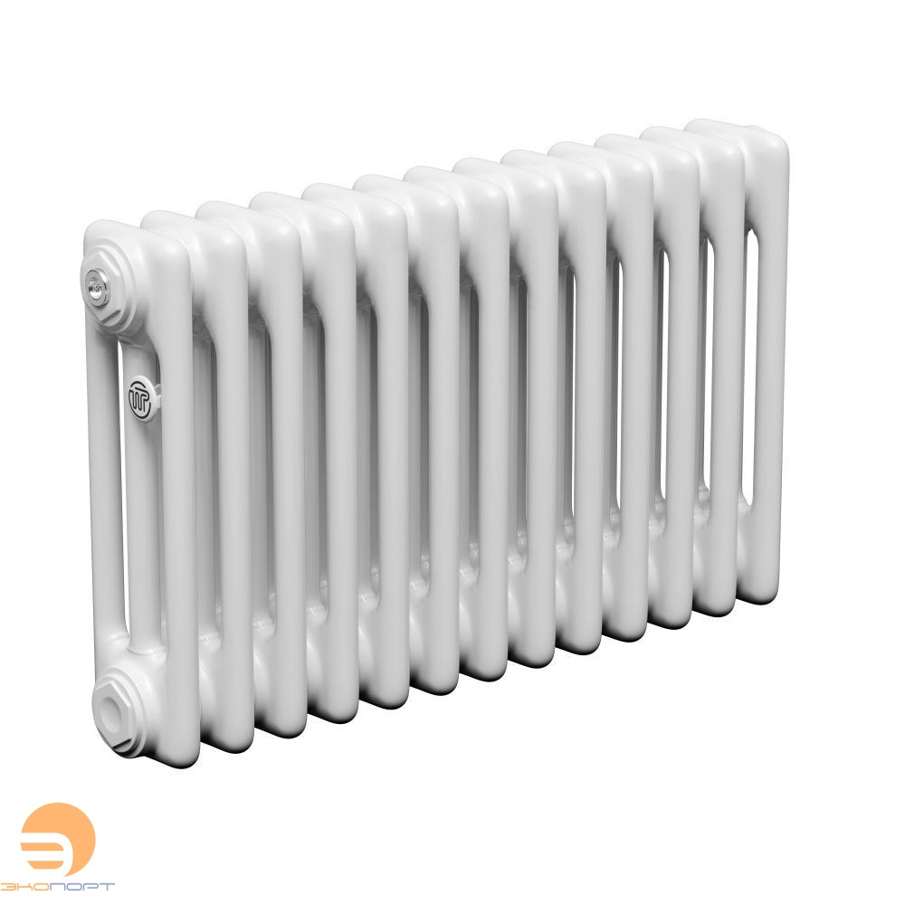 Дизайн-радиатор 3037 - 12 секций БП 3/4 RAL9016 (белый) Теплофорт