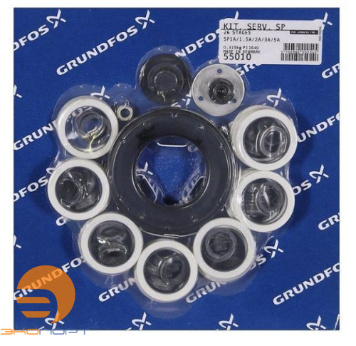 Комплект сервисный Kit, 1A, 1.5A, 2A, 3A,5A rep.spline-26, GRUNDFOS