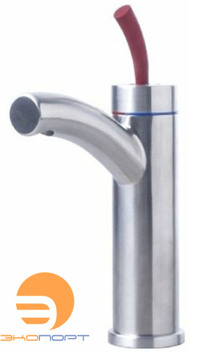 Смеситель для умывальника ELEMENT монолитный, сталь/красный, LEMARK