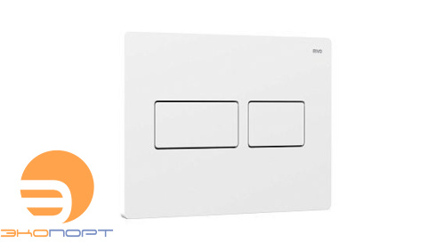 Панель двойного смыва Touch Lux (белый матовый / металл), RIVO