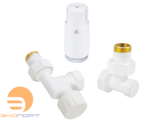 Комплект аксиальный БЕЛЫЙ DN15 GZ1/2 x GW1/2 с головкой MINI M30x1,5 Schlosser