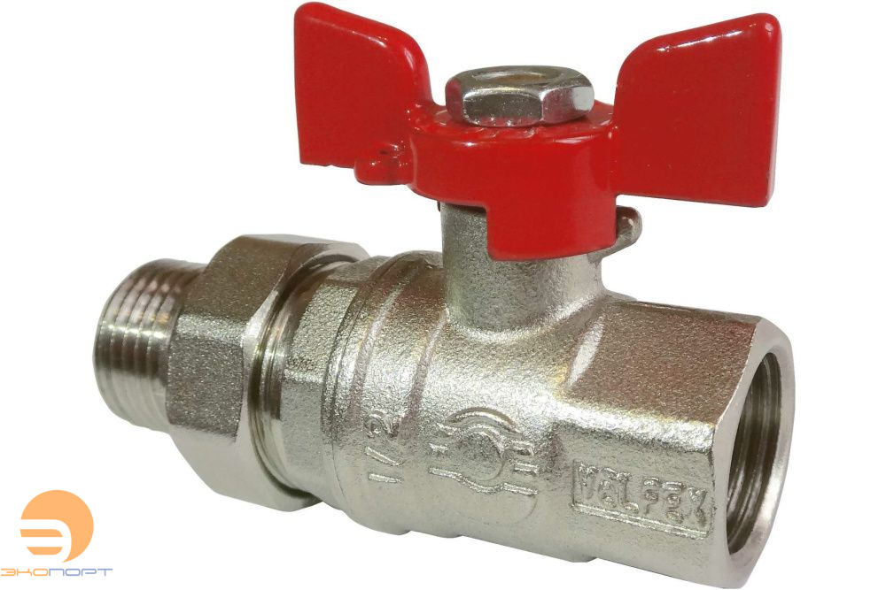 Кран со сгоном НВ  1/2" бабочка Valfex