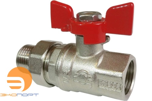 Кран со сгоном НВ  3/4" бабочка Valfex