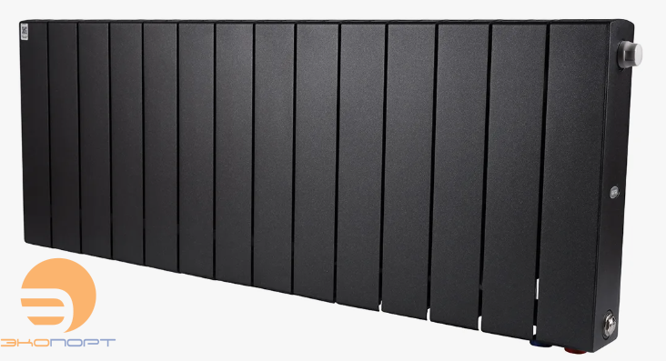 Радиатор биметаллический SUPReMO Ventil 350/90 14 секций (SVR) нижнее справа Rifar АНТРАЦИТ