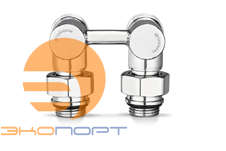 Узел нижнего подключения 1/2x3/4Ek угловой хром Varmega