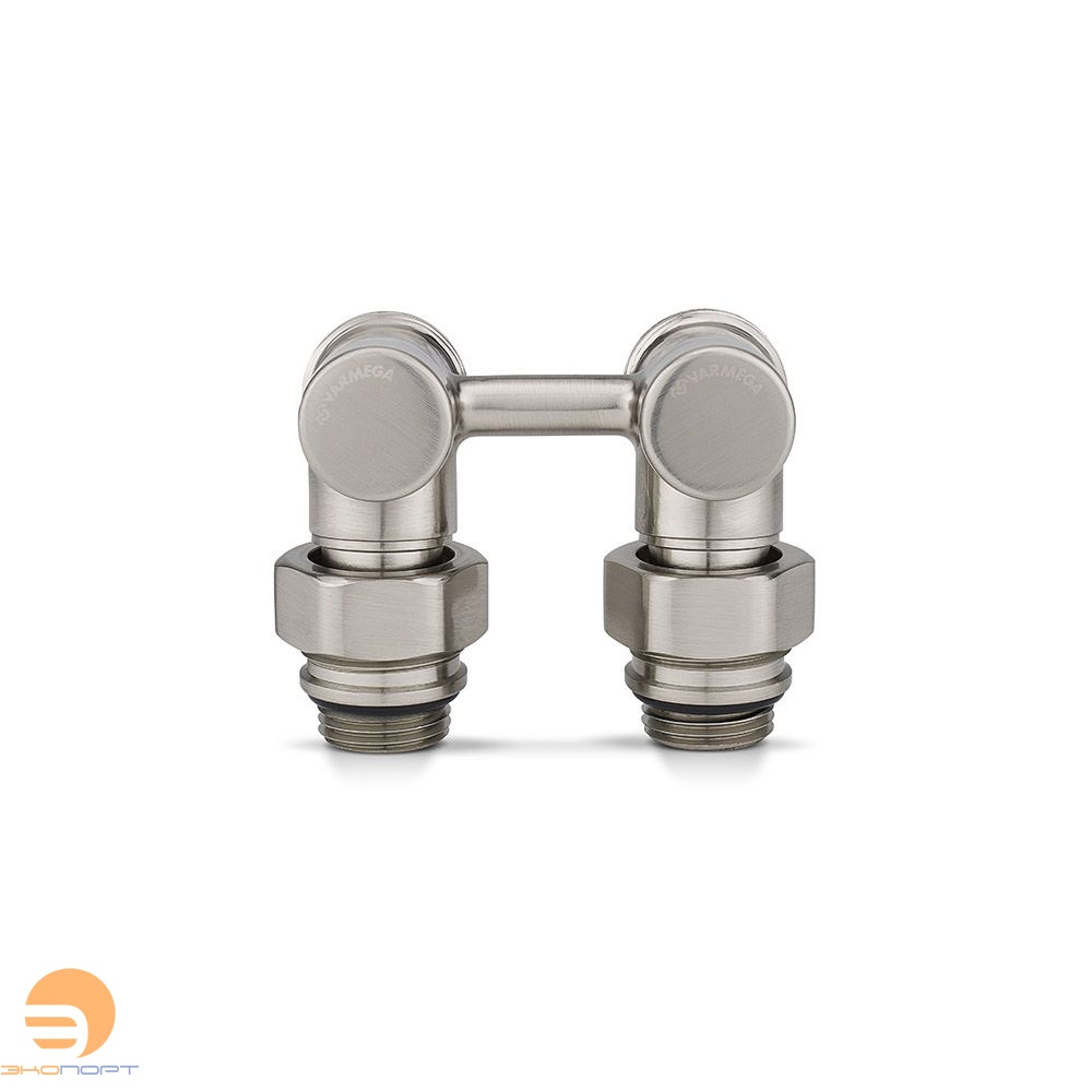 Узел нижнего подключения 1/2x3/4Ek угловой матовый никель Varmega