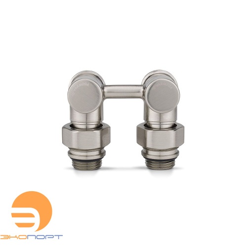 Узел нижнего подключения 1/2x3/4Ek угловой матовый никель Varmega