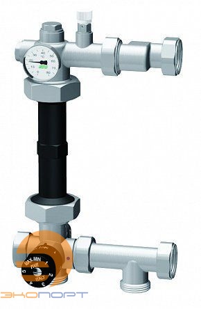 Узел для напольн. отопления 1" с термосмесителем 18-55 град. 130 мм FAR