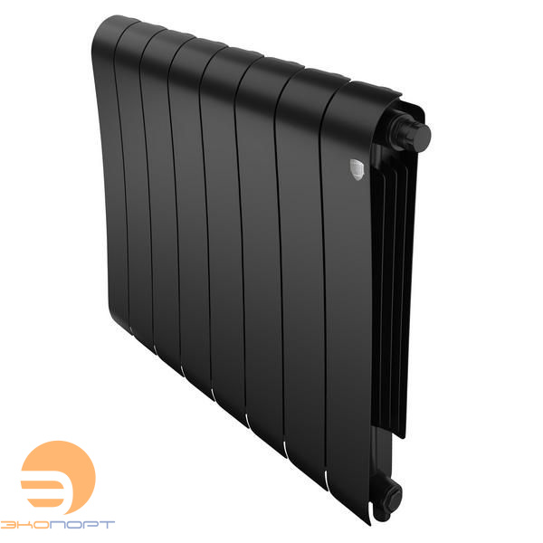 Радиатор биметаллический Infinity Noir Sable 500/87  8 секции VR80 (нижнее правое) черный Royal Thermo