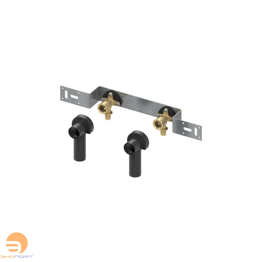 Комплект монтажный с настенными уголками для смесителя, 16 х 1/2", латунь TECEflex