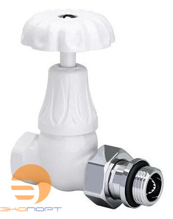 Вентиль прямой 1/2", для радиатора "ретро", цвет белый SR Rubinetterie