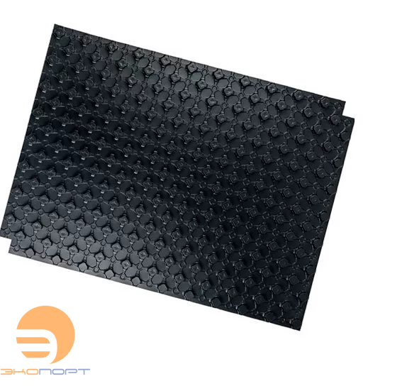 Мат для теплого пола с бобышками черный 1100х800х1 (без теплоизолирующего слоя) STOUT