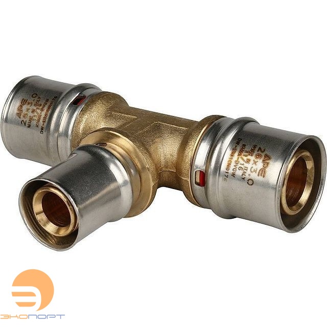 Тройник  26х20х26 латунь пресс Stout