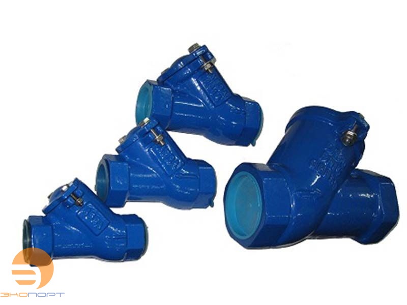 Клапан обратный D-022S-NBR-050, Ду50, Ру16, шаровой, чугунный, р/р, Тмах.=70оС