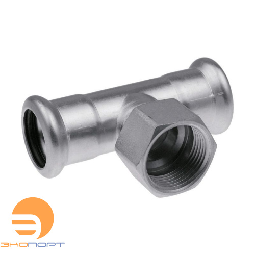 Тройник Inox press 15х1/2"х15 нерж. KAN-Therm