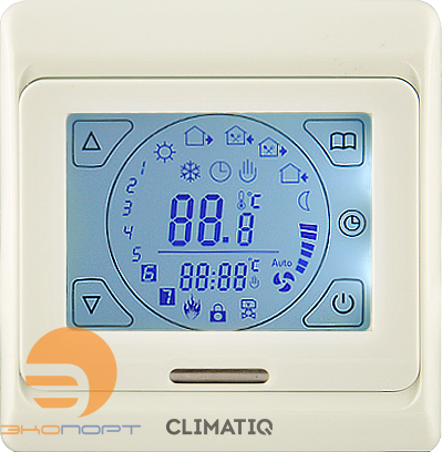 Терморегулятор CLIMATIQ ST програмируемый, сенсорный. слоновая кость