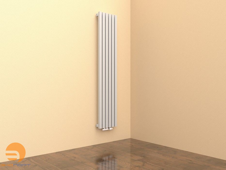 Радиатор QUADRUM 40 V 1-1750- 6 R RAL 1Т104S9016 белый муар