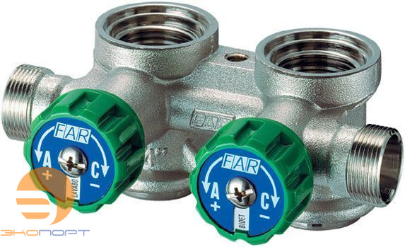 Коллектор регулирующий параллельный  3/4 правый (холодный) FAR