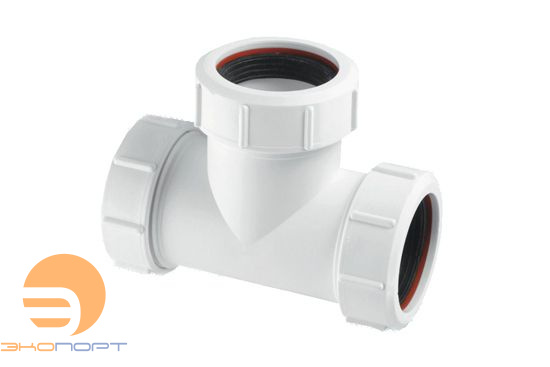 Тройник Ду40х40х40, белый McAlpine