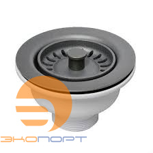 Выпуск для кухонной мойки (d=115мм, выход 1 1/2) цвет матовая лава черная, фактура гранит McAlpine