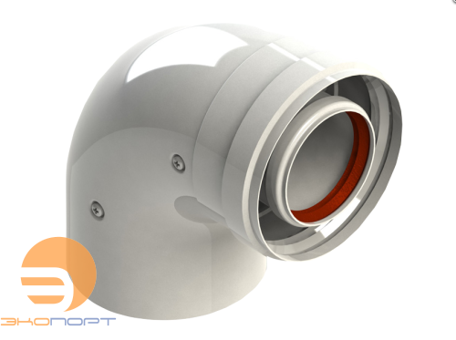 Колено коаксиальное DN80/125, угол 90° Rommer