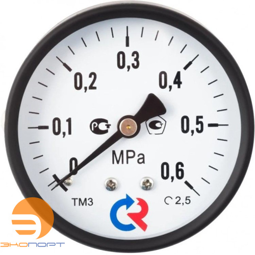 Манометр ТМ-110Т.00 (0..0,6 МПа), G1/8", 40мм, кл.т. 2,5, 150С, аксиальный