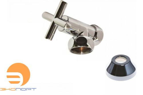 Кран угловой крестовой 1"х3/4" г/г с отражателем, SMART