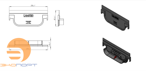 Заглушка глухая ЗГЛВ-15.21.10-ПП 63211-М для лотка 8210-М