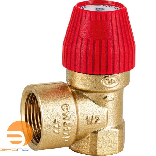 Клапан предохранительный 1/2, 6 бар STOUT								