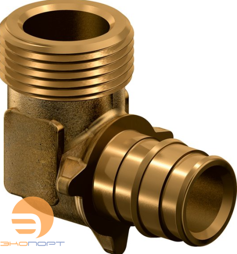 Уголок с наружней резьбой 90*  НР 16-1/2 латунь UPONOR Q&E