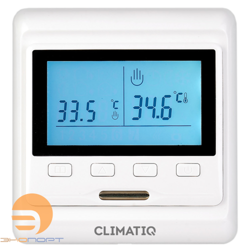 Терморегулятор CLIMATIQ PT програмируемый, белый