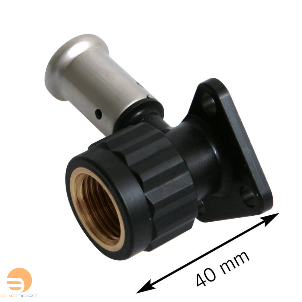 Водорозетка укороченная (40мм) 16-1/2 ВН, ПВДФ  пресс (белая) HENCO